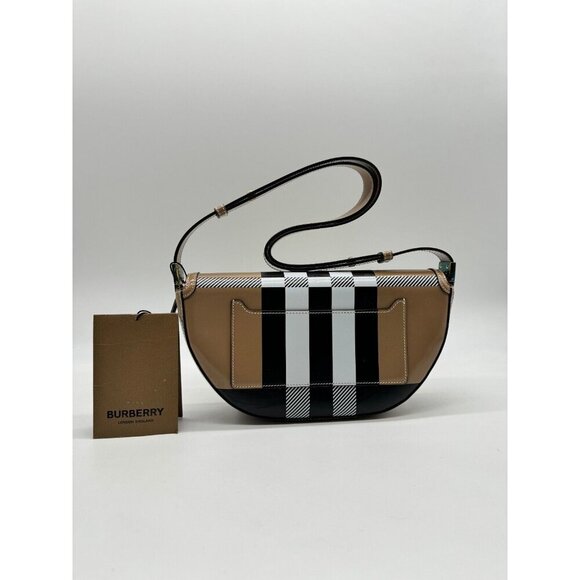 BURBERRY Check patent Olympia shoulder bag - Beige/Camel - Picture 4 of 15